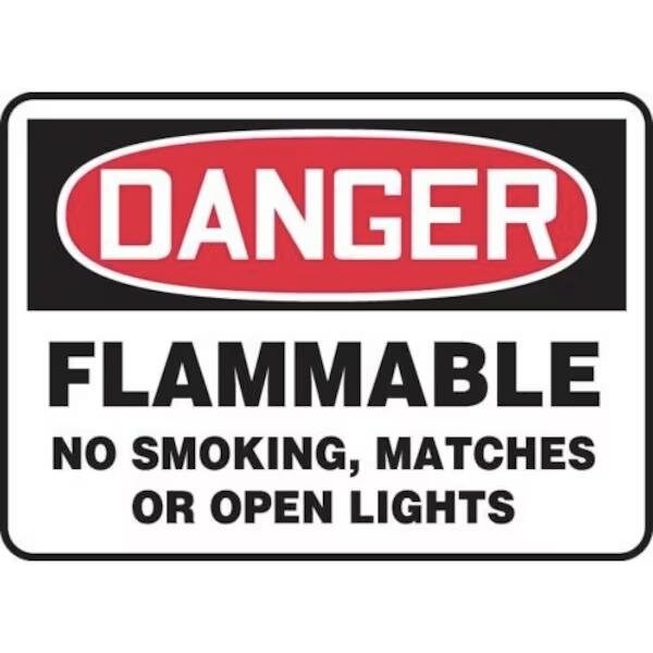 Accuform OSHA DANGER Safety Sign FLAMMABLE MSMK009VA MSMK009VA - main